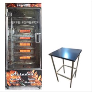 Máquina de Assar Frangos 125kg BRASGRILL (com mesa)